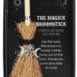GOTHIC GIFTS Triple Moon | MINI MAGICK BROOMSTICK