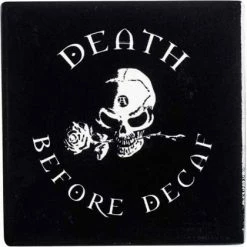 ALCHEMY GOTHIC Death Before Decaf | CERAMIC COASTER