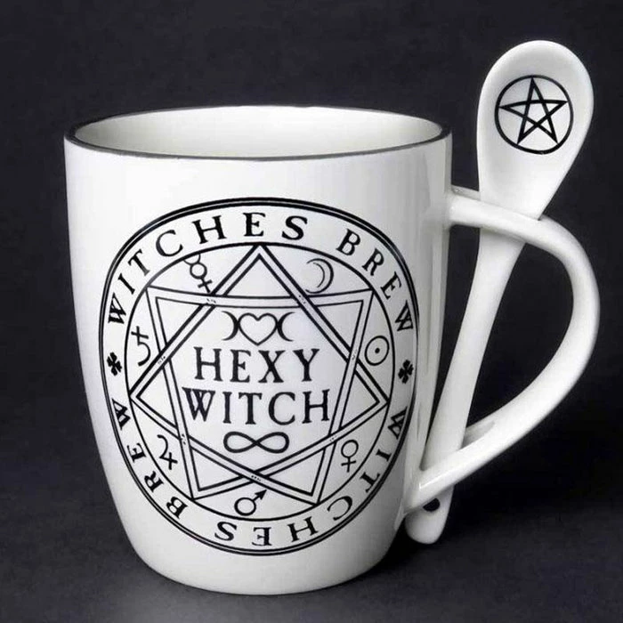 ALCHEMY GOTHIC Hexy Witch | MUG AND SPOON SET* - Image 5