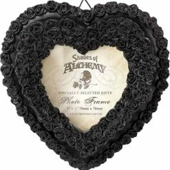ALCHEMY GOTHIC Small Black Rose Heart | PHOTO FRAME