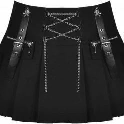 DARK IN LOVE Rock Chain | PLEATED MINI SKIRT**