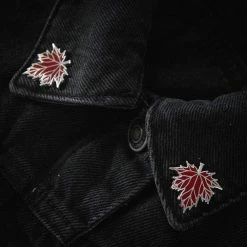 ECTOGASM Autumn Leaf [Silver & Red] | COLLAR PIN SET