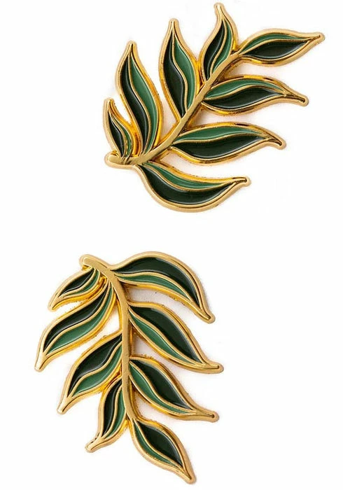 ECTOGASM Gold Leaves | COLLAR PIN SET - Image 3