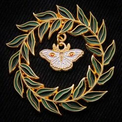 ECTOGASM Wreathed Moth Charm | ENAMEL PIN