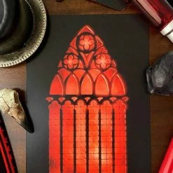 GHOSTS OF OCTOBER Cathedral Window [A5] | PRINT