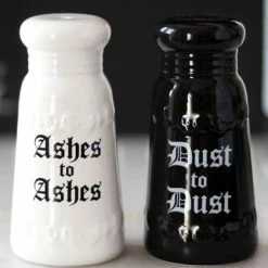 GOTHIC GIFTS Ashes To Ashes | SALT AND PEPPER SET