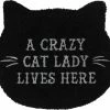 GOTHIC GIFTS Black Cat Lady Shaped | DOOR MAT