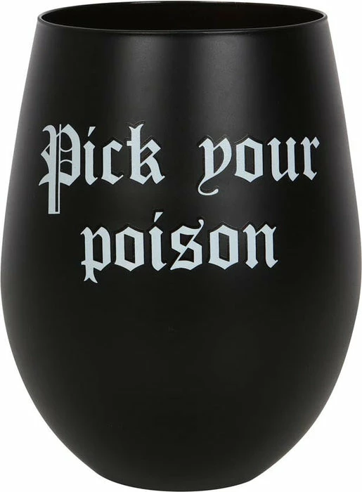 GOTHIC GIFTS Pick Your Poison | STEMLESS WINE GLASS - Image 3