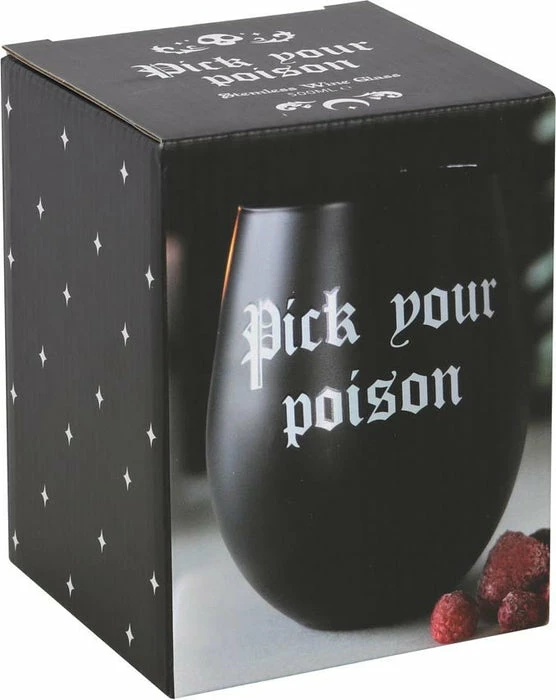 GOTHIC GIFTS Pick Your Poison | STEMLESS WINE GLASS - Image 2