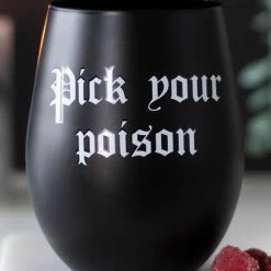 GOTHIC GIFTS Pick Your Poison | STEMLESS WINE GLASS