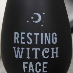 GOTHIC GIFTS Resting Witch Face | STEMLESS WINE GLASS*