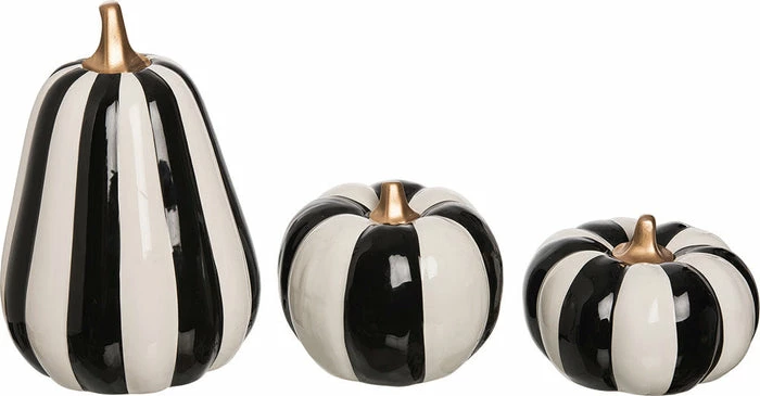 GOTHIC GIFTS Striped | PUMPKIN DECOR SET** - Image 3