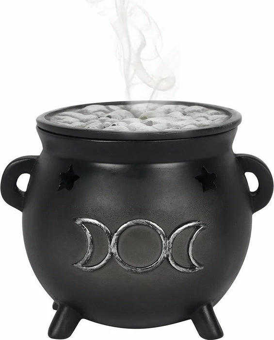 GOTHIC GIFTS Triple Moon Cauldron | INCENSE CONE HOLDER - Image 3