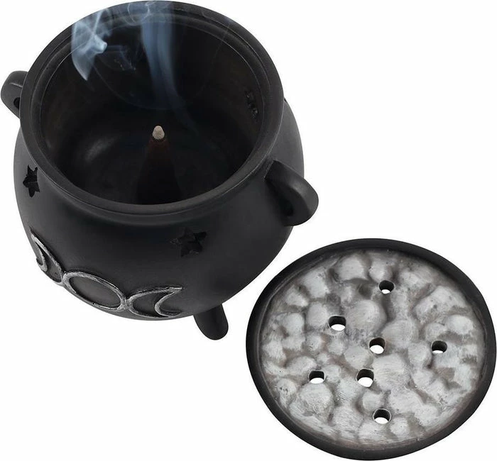 GOTHIC GIFTS Triple Moon Cauldron | INCENSE CONE HOLDER - Image 2