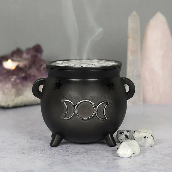 GOTHIC GIFTS Triple Moon Cauldron | INCENSE CONE HOLDER - Image 5