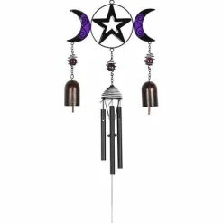 GOTHIC GIFTS Triple Moon [With Bells] | WINDCHIME