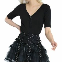 HELL BUNNY Chai [Black] | MINI SKIRT*