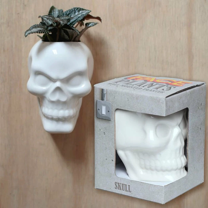 HOMEWARES Ceramic Skull Garden | WALL PLANTER - Image 5