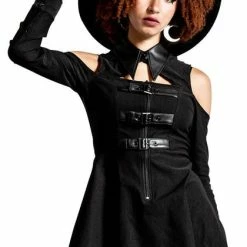 KILLSTAR Chaotica [Black] | SHIRT-DRESS**