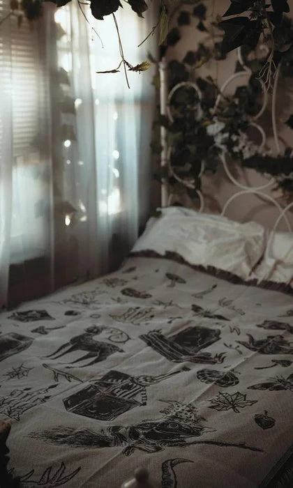 LIVELY GHOSTS Cottage Witch | TAPESTRY BLANKET` - Image 11