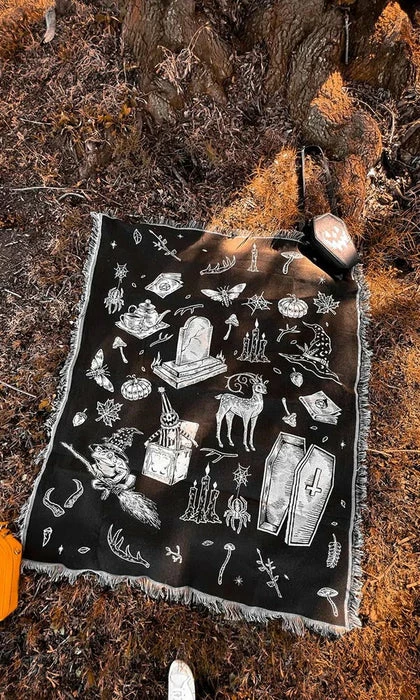 LIVELY GHOSTS Cottage Witch | TAPESTRY BLANKET` - Image 13