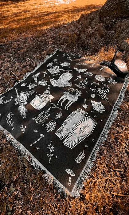 LIVELY GHOSTS Cottage Witch | TAPESTRY BLANKET` - Image 6