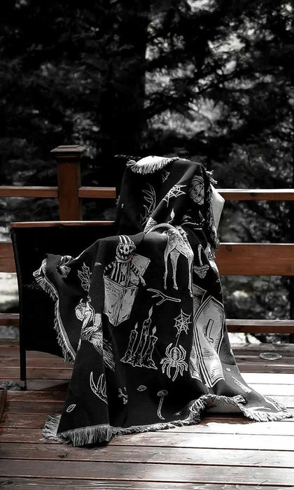 LIVELY GHOSTS Cottage Witch | TAPESTRY BLANKET` - Image 4