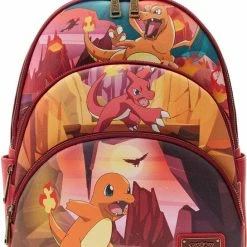 LOUNGEFLY Pokemon: Charmander Evolutions | 3 POCKET BACKPACK