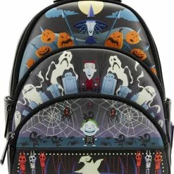 LOUNGEFLY The Nightmare Before Christmas: Oogie Boogie Glow Triple Pocket | MINI BACKPACK