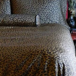 SIN IN LINEN Wild Side Leopard [Gold] | KING DUVET COVER