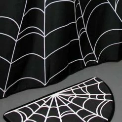 SOURPUSS Spiderweb | HALF ROUND BATH MAT