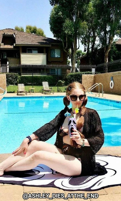 TOO FAST APPAREL Scream Ghost Face Shaped | BEACH TOWEL - Image 2