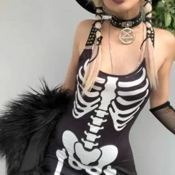 TOO FAST APPAREL Skeleton Magick | MAXI DRESS